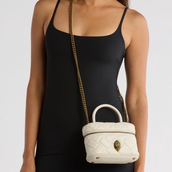 NWT Kurt Geiger Mini Quilted Lambskin Leather Vanity Bag
In Bone - Picture 4 of 16